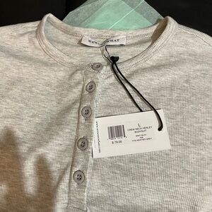 WeWoreWhat Gray Henley Bodysuit LARGE ,NWT material is so soft and it’s ribbed